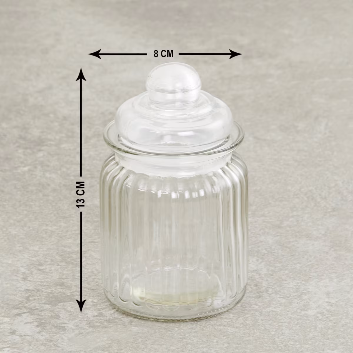 Marley Set of 6 Glass Storage Jars - 250ml in Transparent