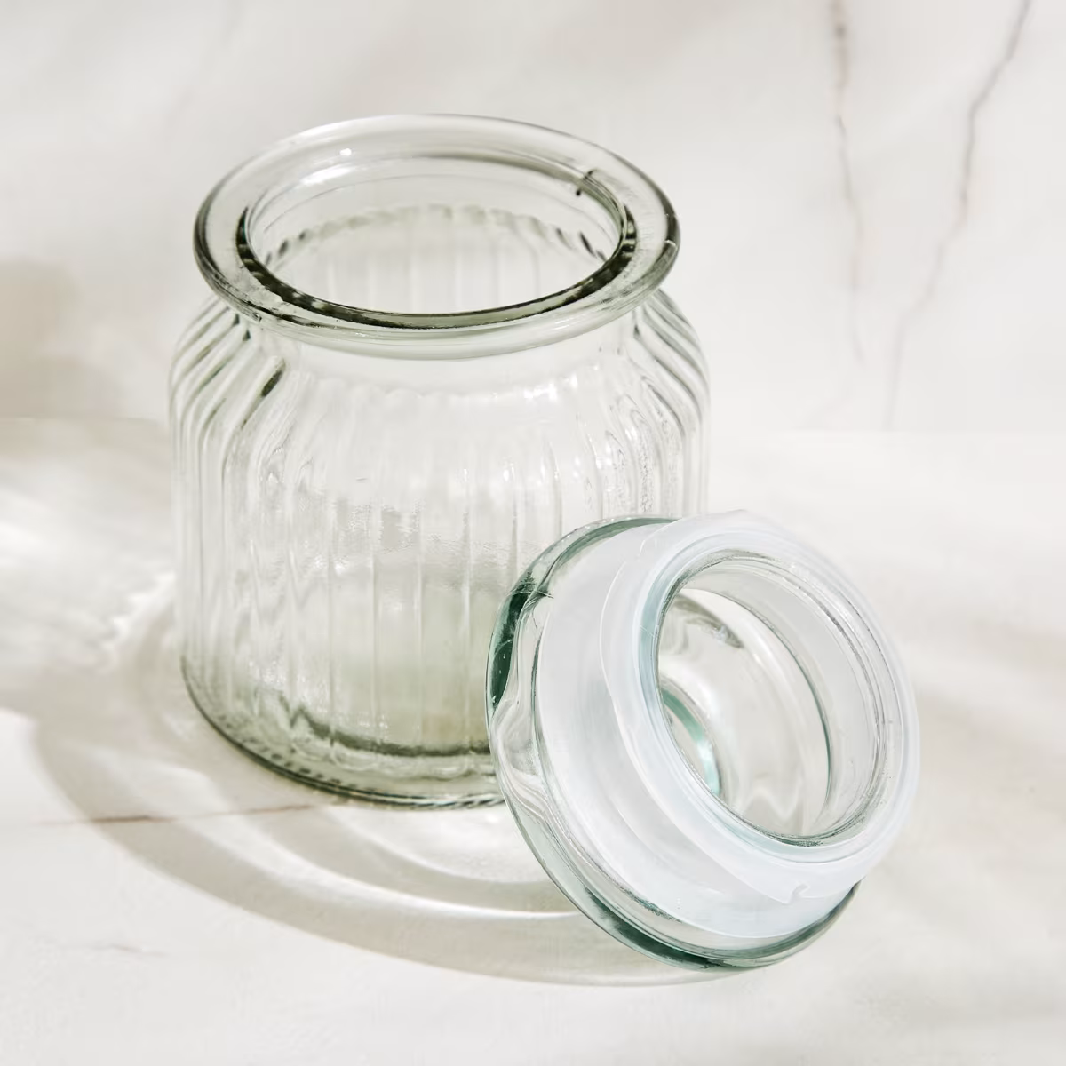 Marley Mimosa Set of 6 Glass Storage Jar - 650ml in Transparent