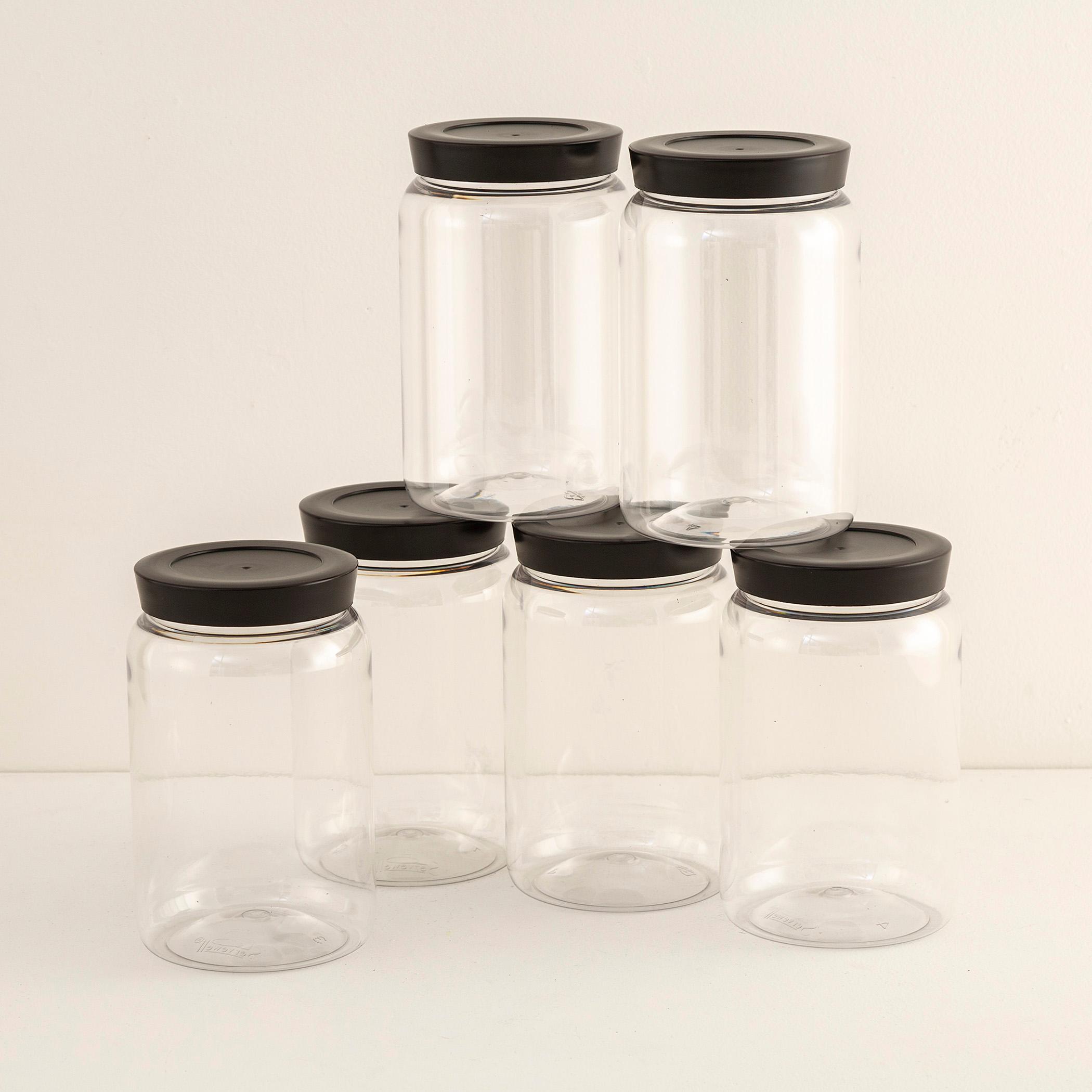 Barbados Set of 18 Pet Canisters in Black