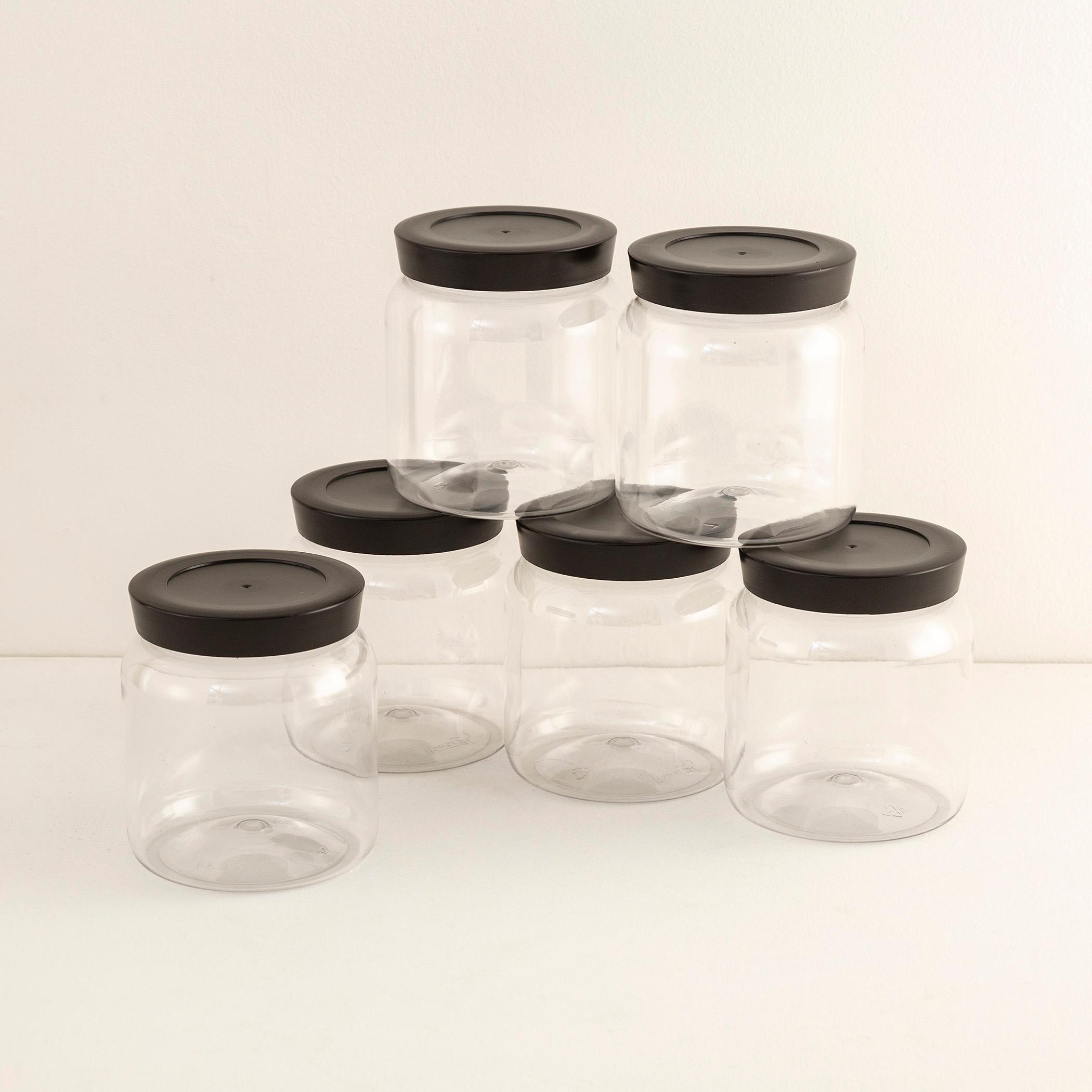 Barbados Set of 18 Pet Canisters in Black