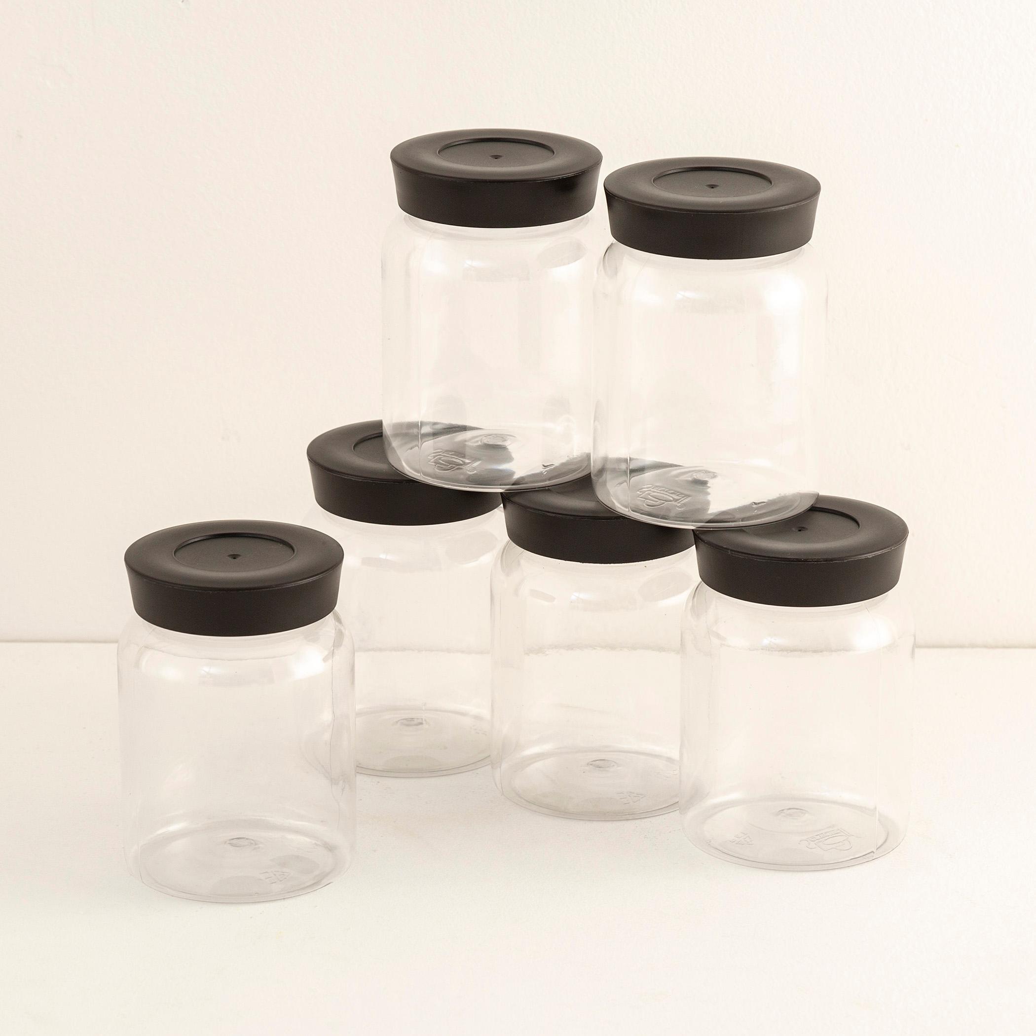 Barbados Set of 18 Pet Canisters in Black