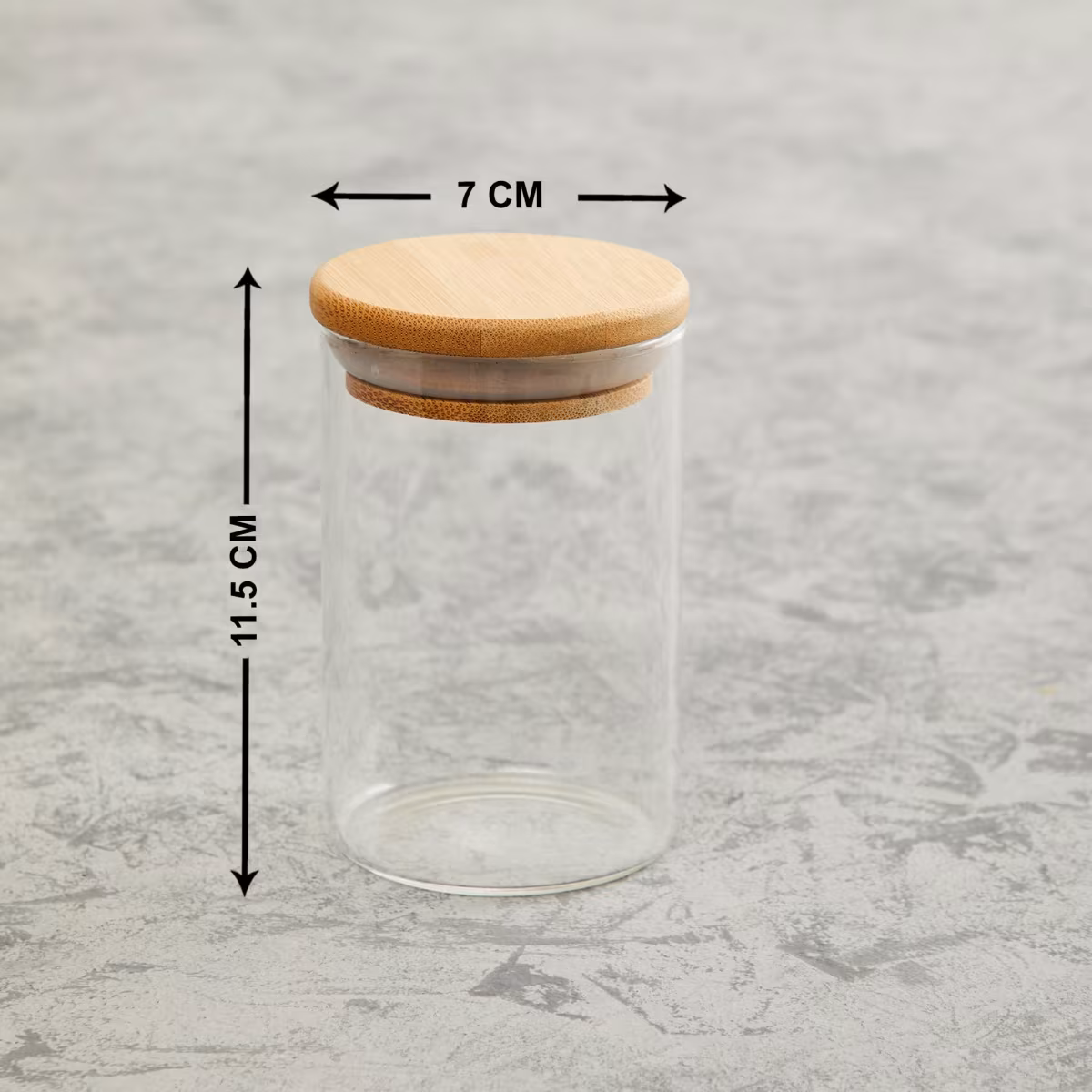 Palestine Borosilicate Jar with Bamboo Lid - 250ml in Transparent