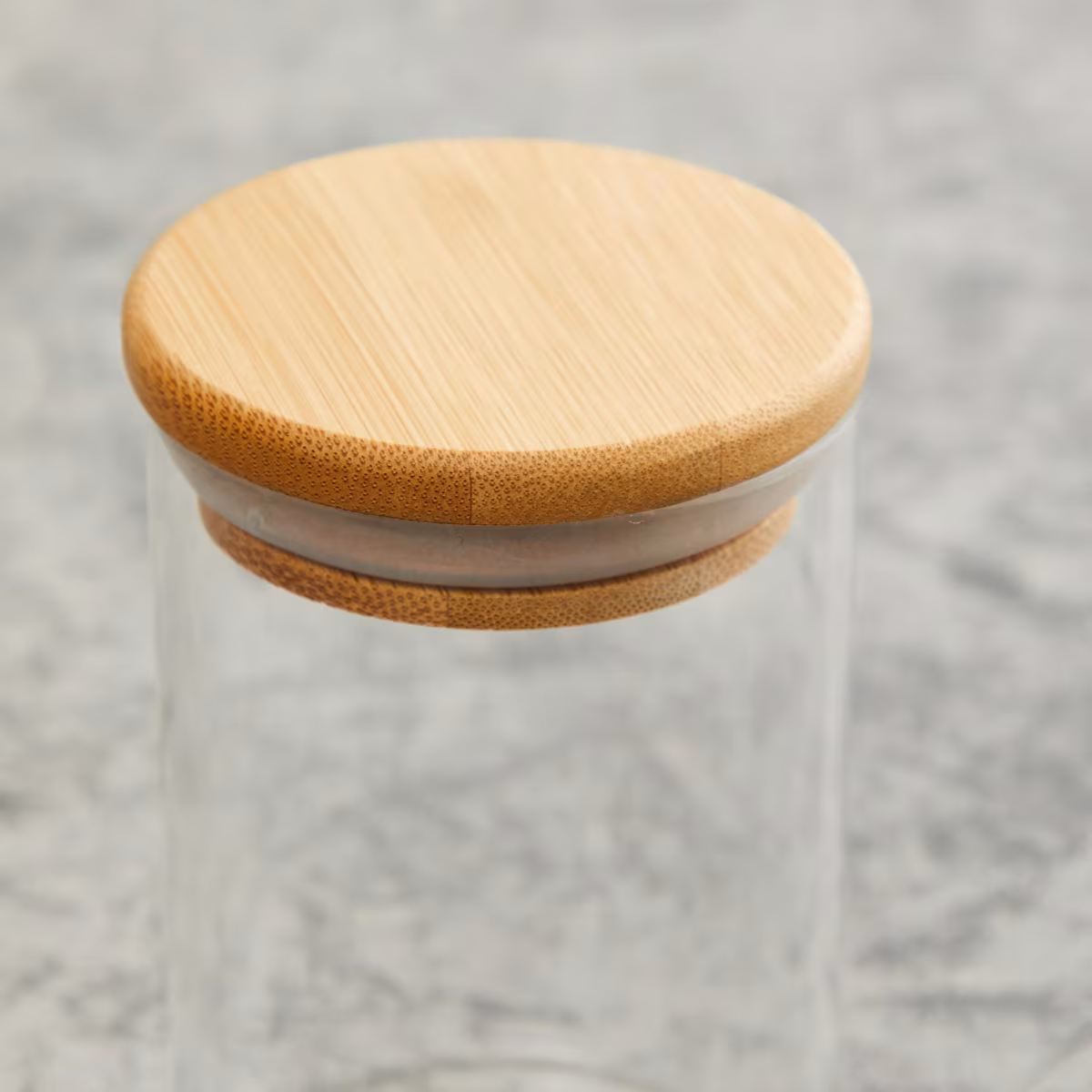 Palestine Borosilicate Jar with Bamboo Lid - 250ml in Transparent