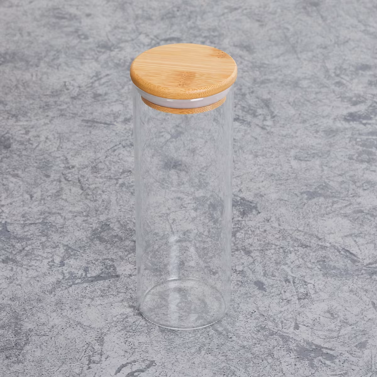 Palestine Borosilicate Jar with Bamboo Lid - 450ml in Transparent