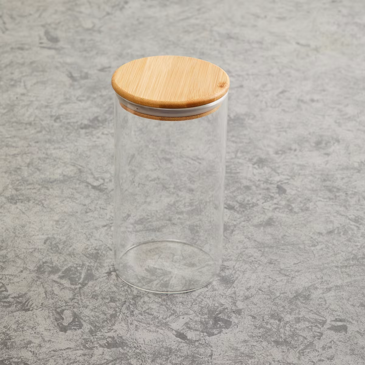 Palestine Borosilicate Jar with Bamboo Lid - 1.1L in Transparent