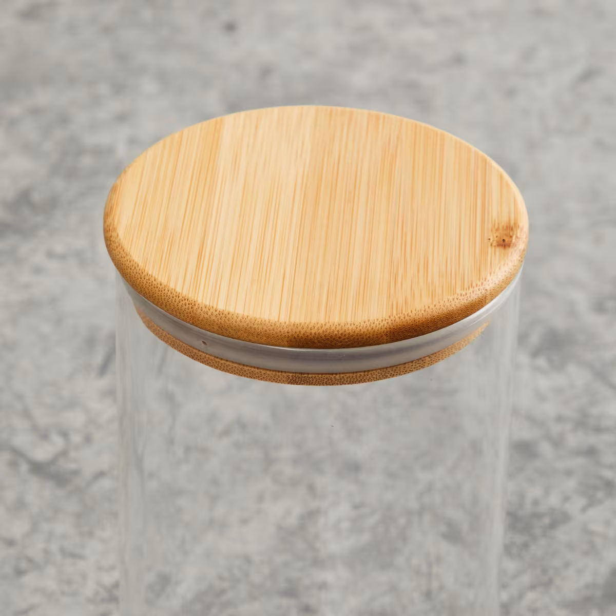 Palestine Borosilicate Jar with Bamboo Lid - 1.1L in Transparent