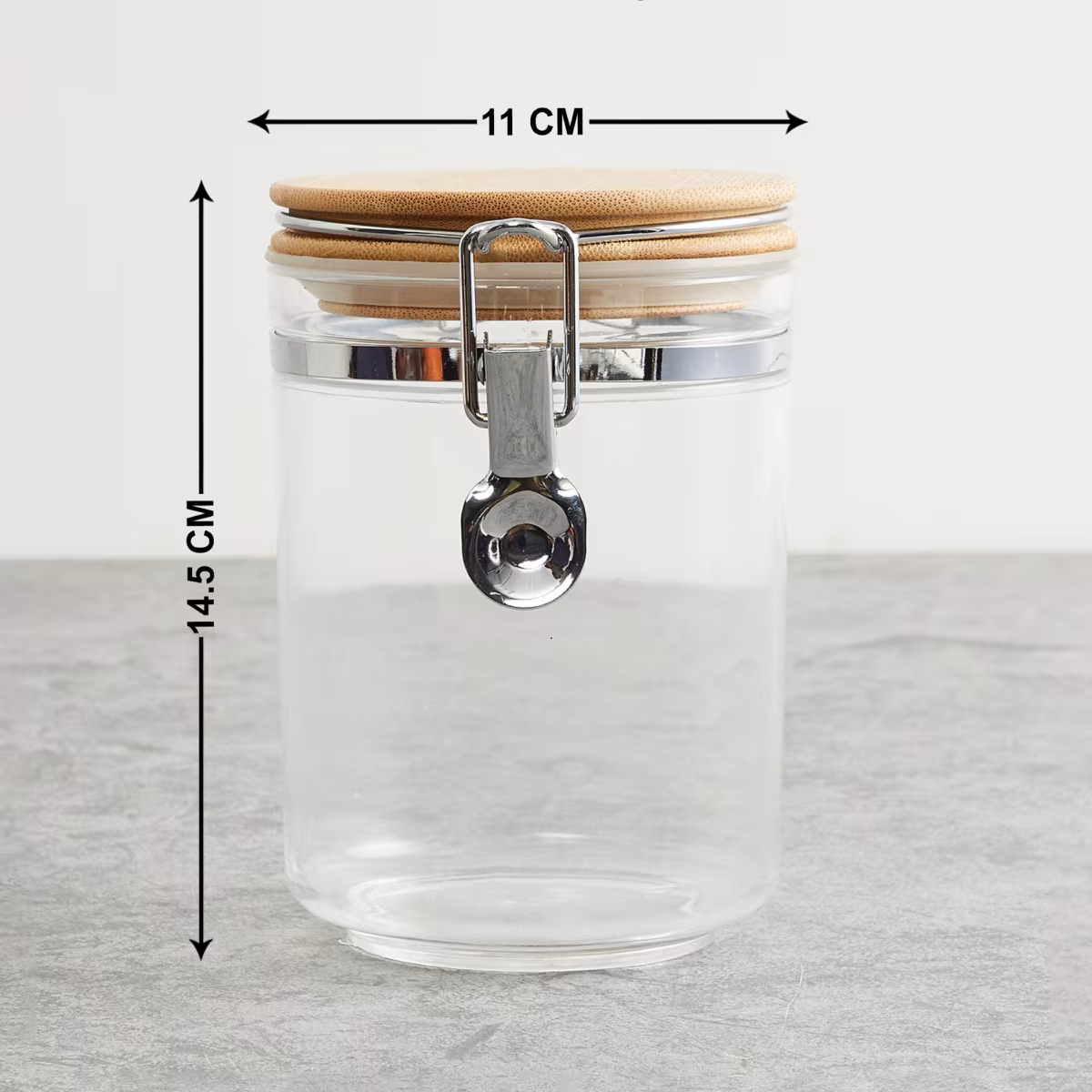 Palestine Acrylic Round Canister - 800ml in Transparent