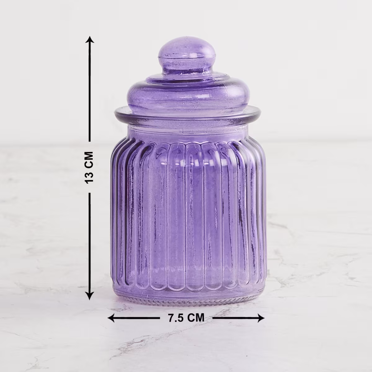 Corsica Essentials Set of 6 Glass Jars - 250ml in Multicolour