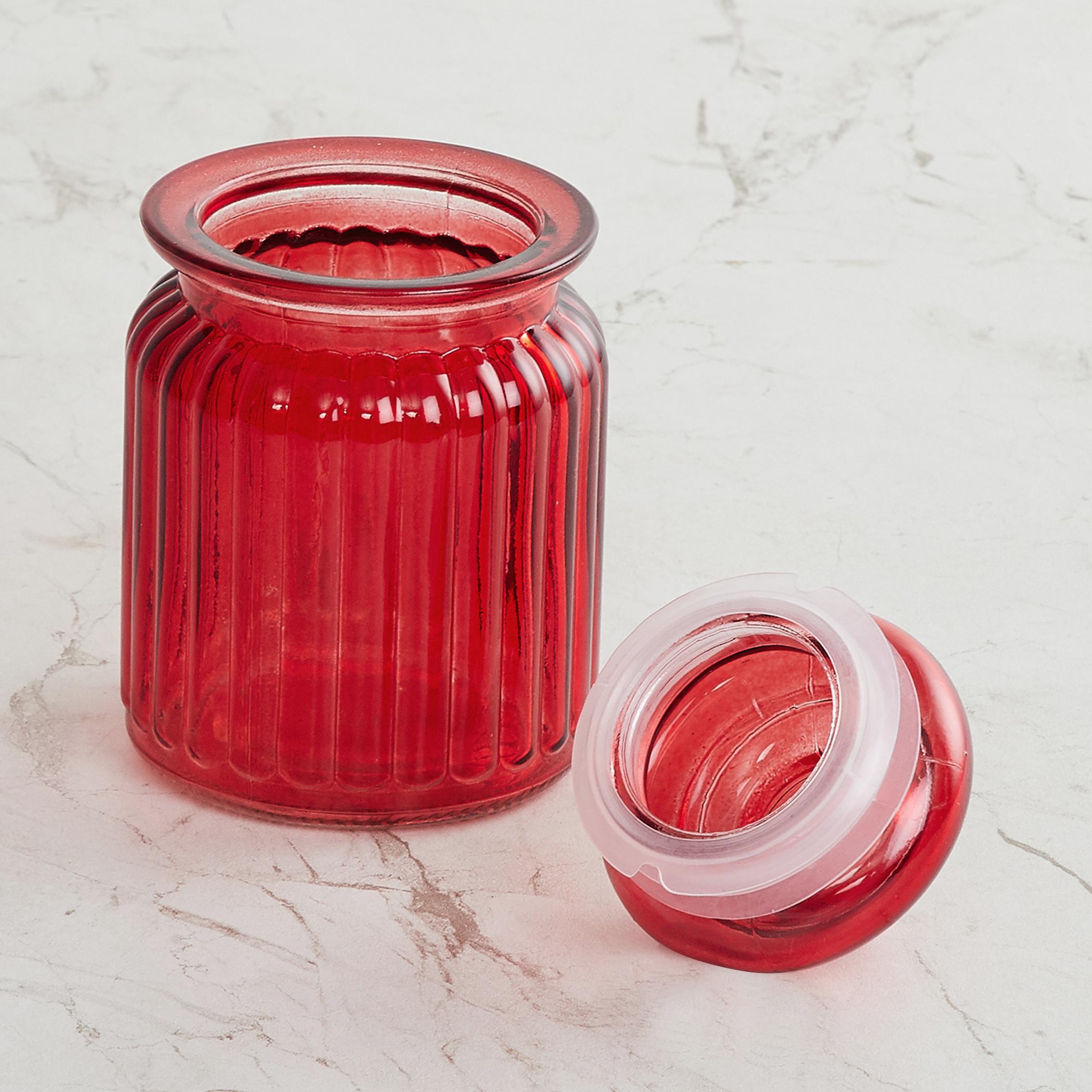 Corsica Essentials Set of 6 Glass Jars - 250ml in Multicolour