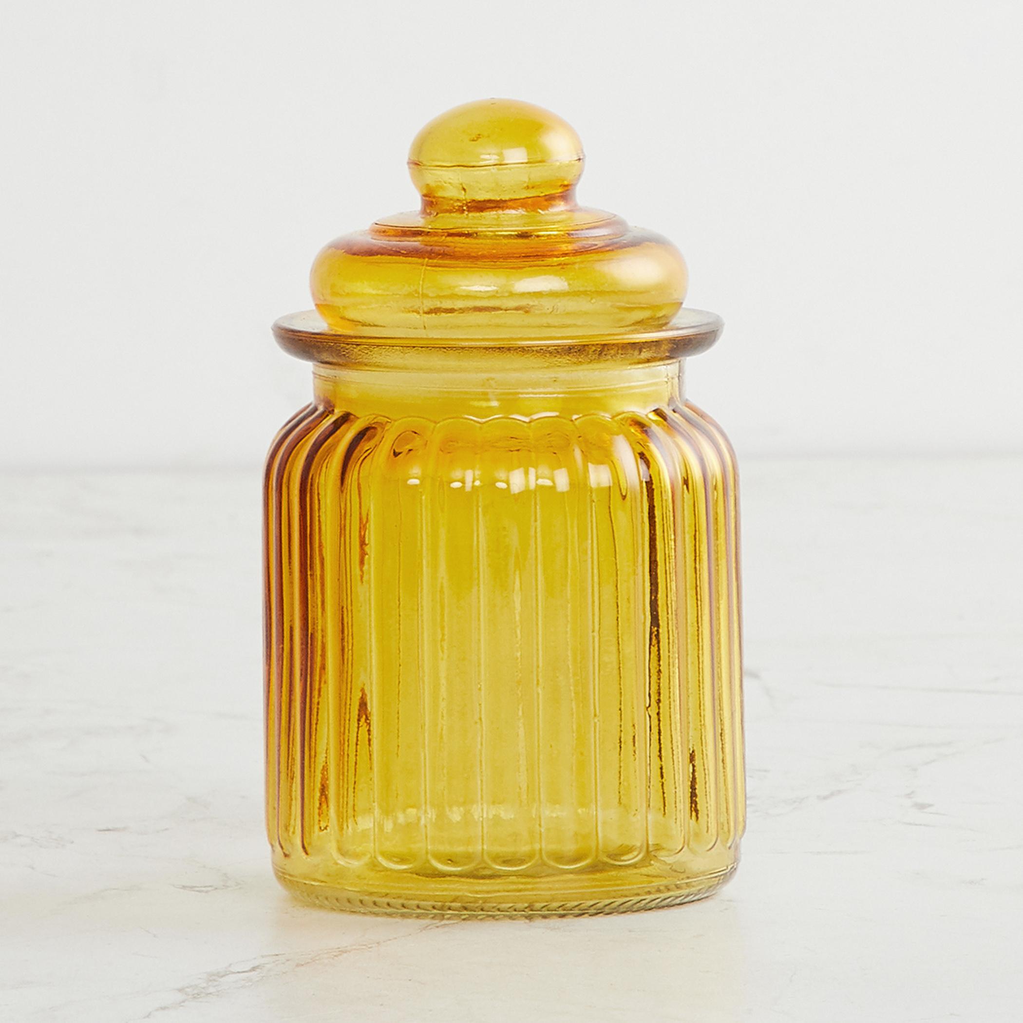 Corsica Essentials Set of 6 Glass Jars - 250ml in Multicolour