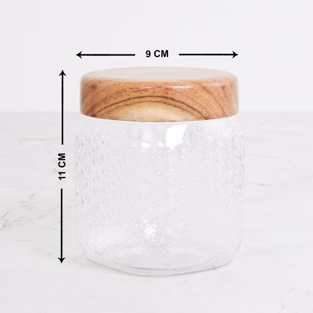 Corsica Elfin Set of 3 Wooden Lid Pet Jars - 650ml in Multicolour