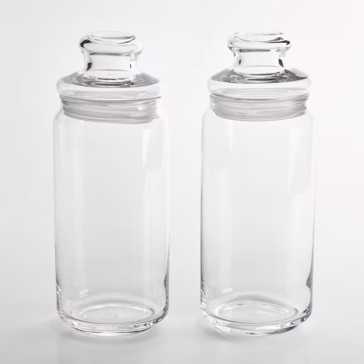 OCEAN Set of 2 Glass Pop Jars - 1L in Transparent