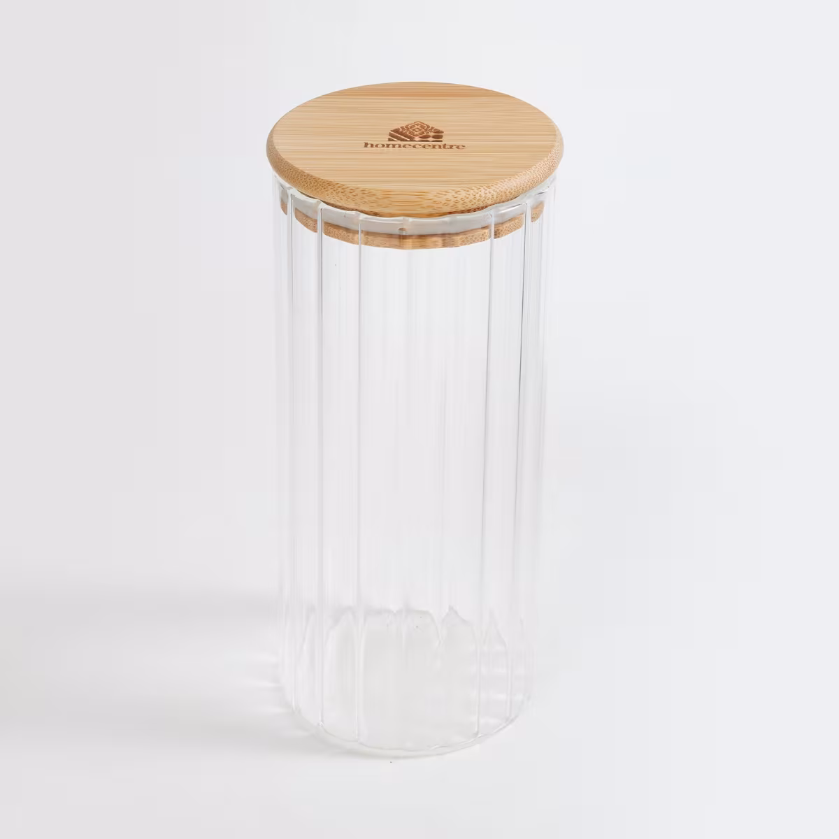 Spinel Glass Storage Canister with Bamboo Lid - 1000ml in Transparent