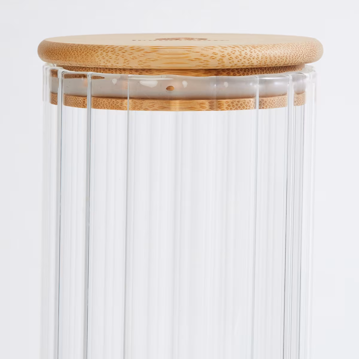 Spinel Glass Storage Canister with Bamboo Lid - 1000ml in Transparent