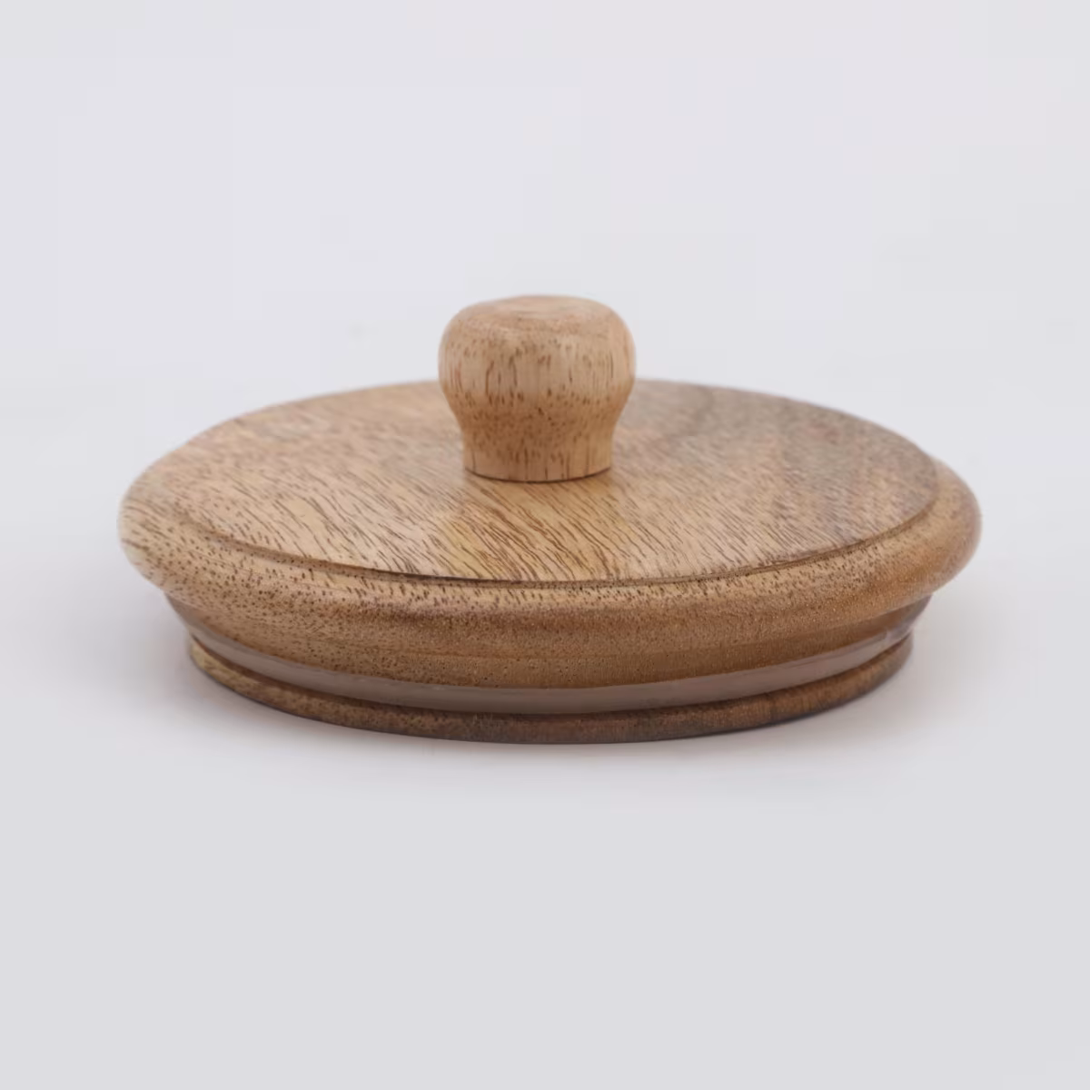 Mirage Metal Coffee Storage Canister With Mango Wood Lid in Offwhite