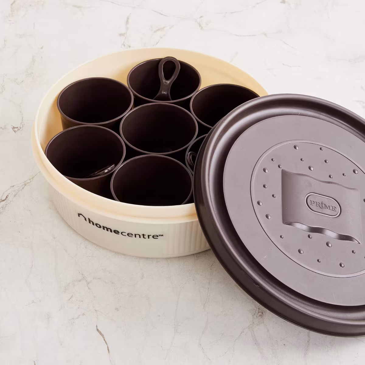 Corsica Spice Container in Brown