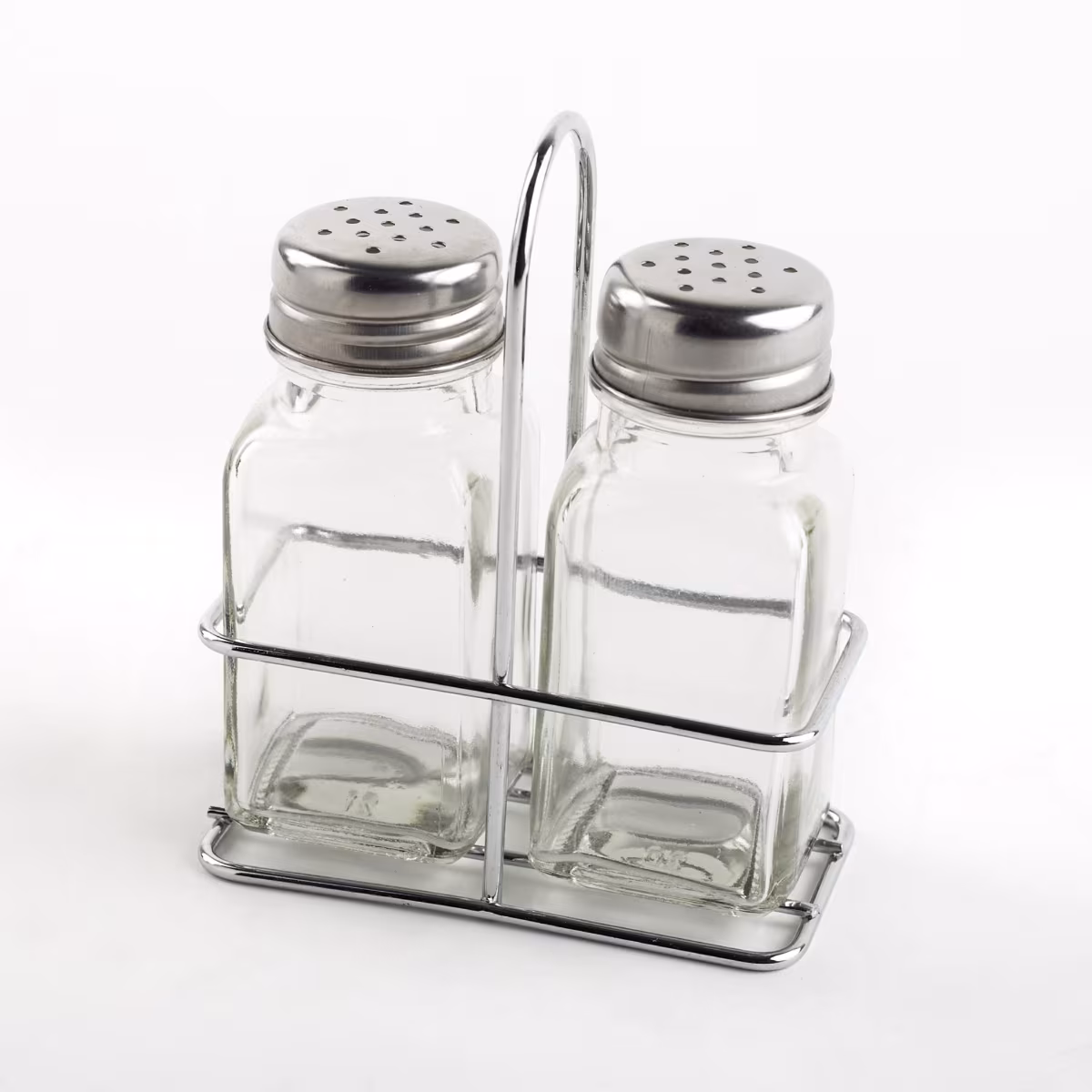 Pacific Blithe Set of 2 Glass Spice Jars with Stand - 80ml in Transparent