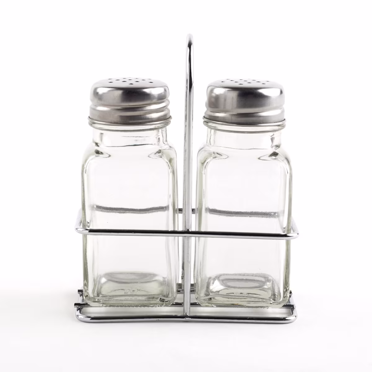 Pacific Blithe Set of 2 Glass Spice Jars with Stand - 80ml in Transparent