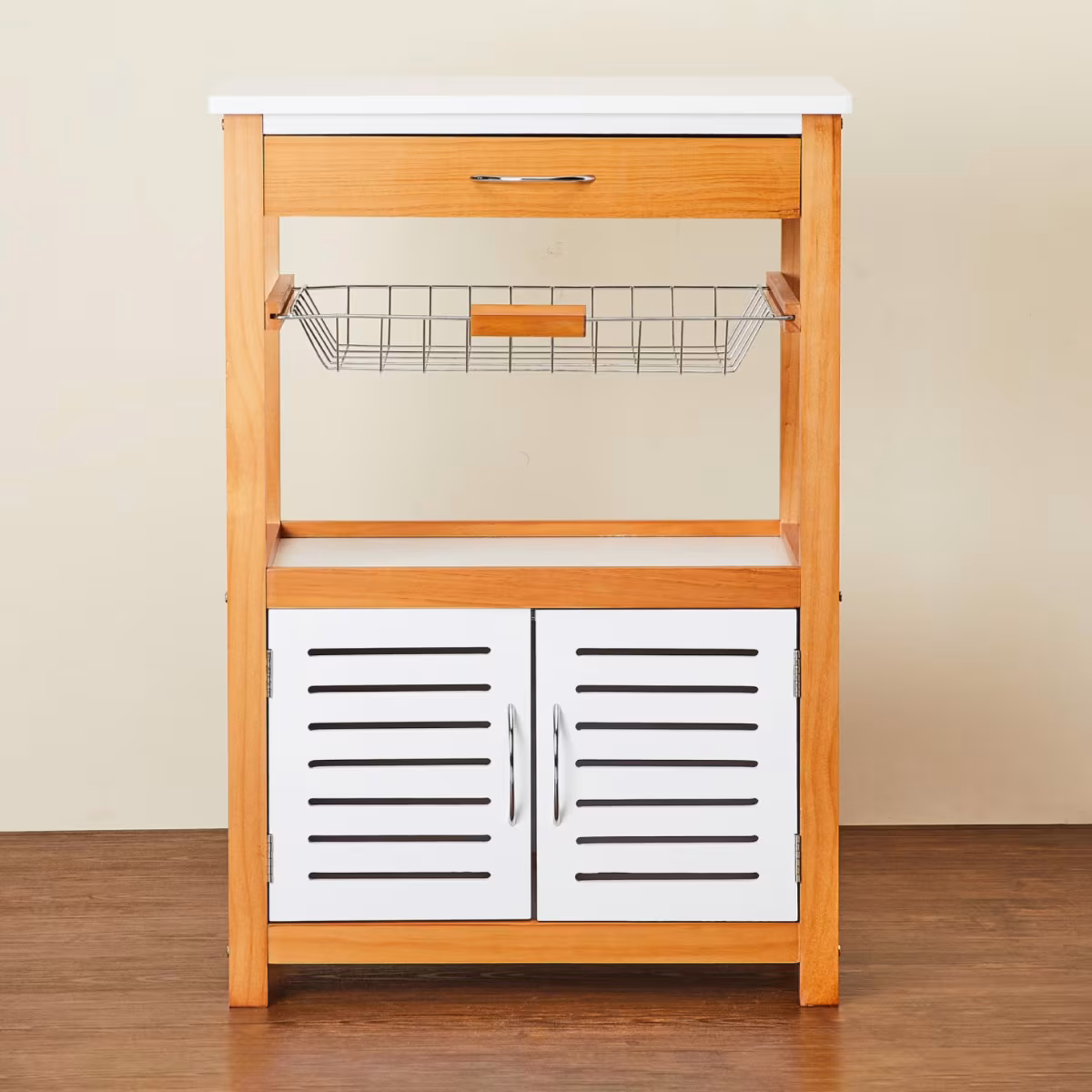 Tranzit Wooden Storage Kitchen Trolley in Brown