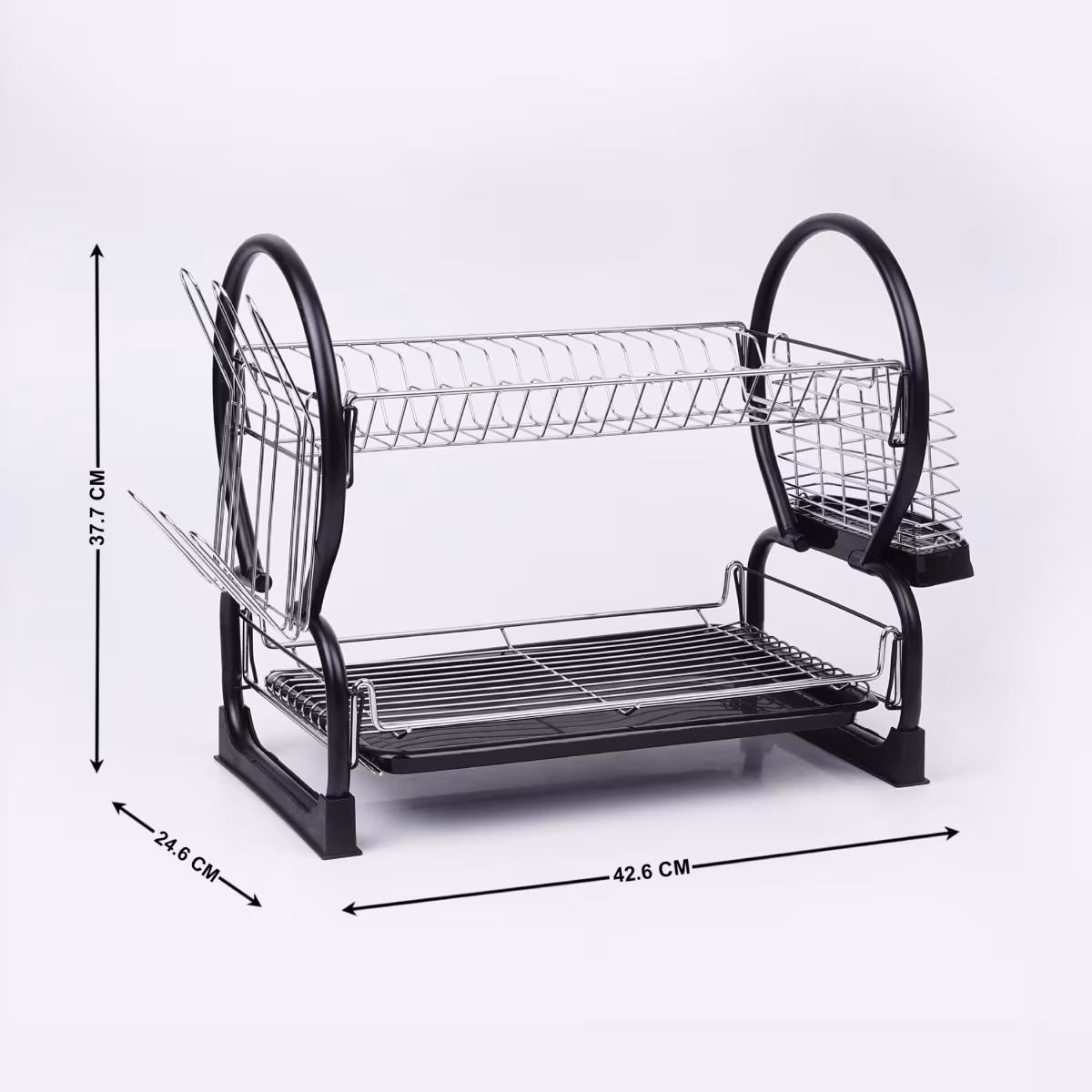 Orion Metal 2-Tier Dish Rack in Silver