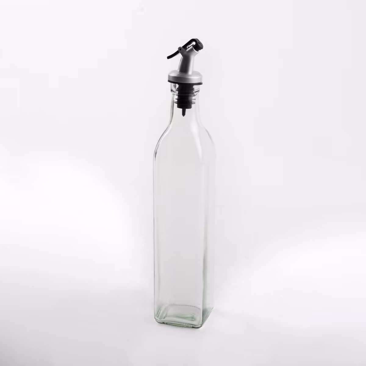 Pacific Blithe Set of 2 Glass Oil Bottles with Stand - 500ml in Transparent