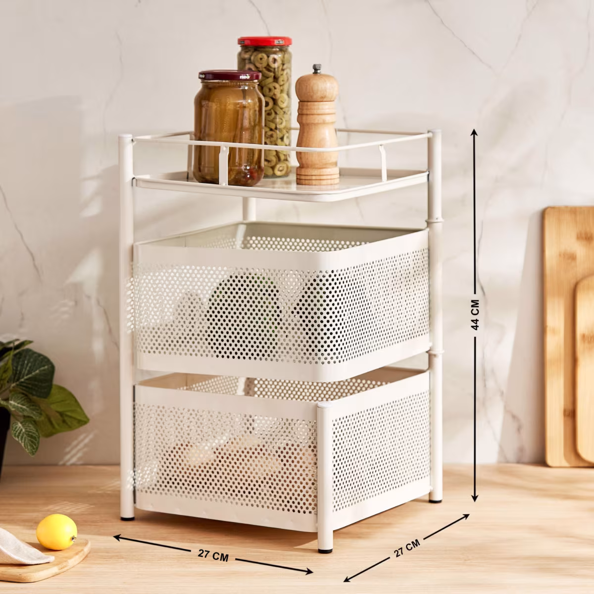 Tranzit Holland 2-Tier Trolley - White in White