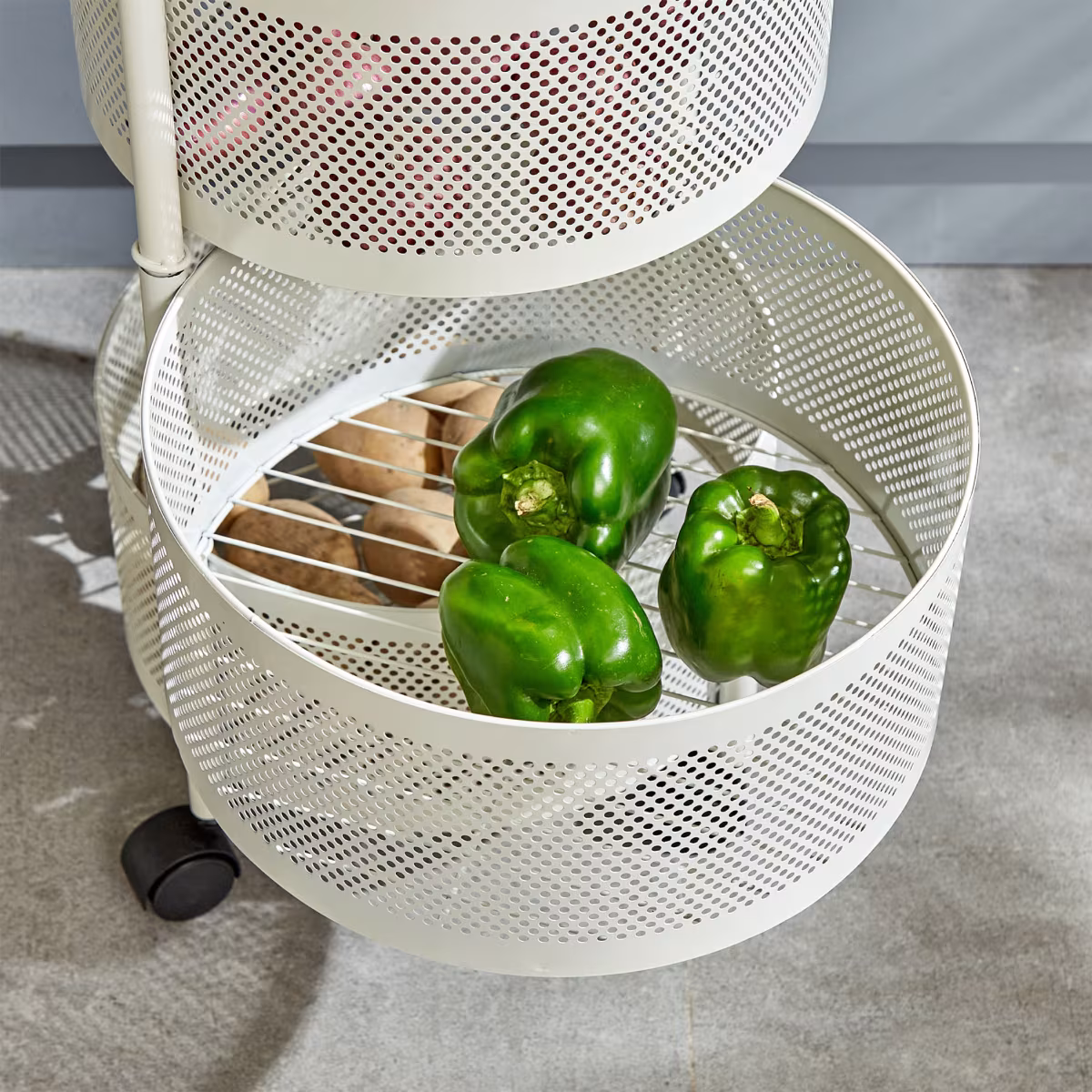 Corsica Tranzit 3-Tier Trolley - White in Offwhite