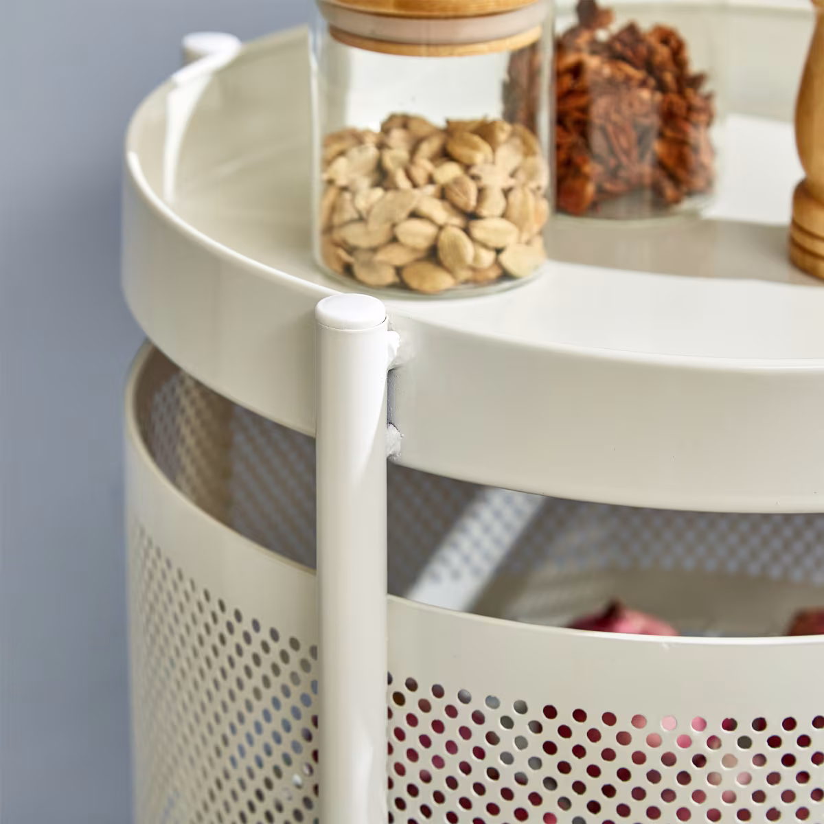 Corsica Tranzit 3-Tier Trolley - White in Offwhite