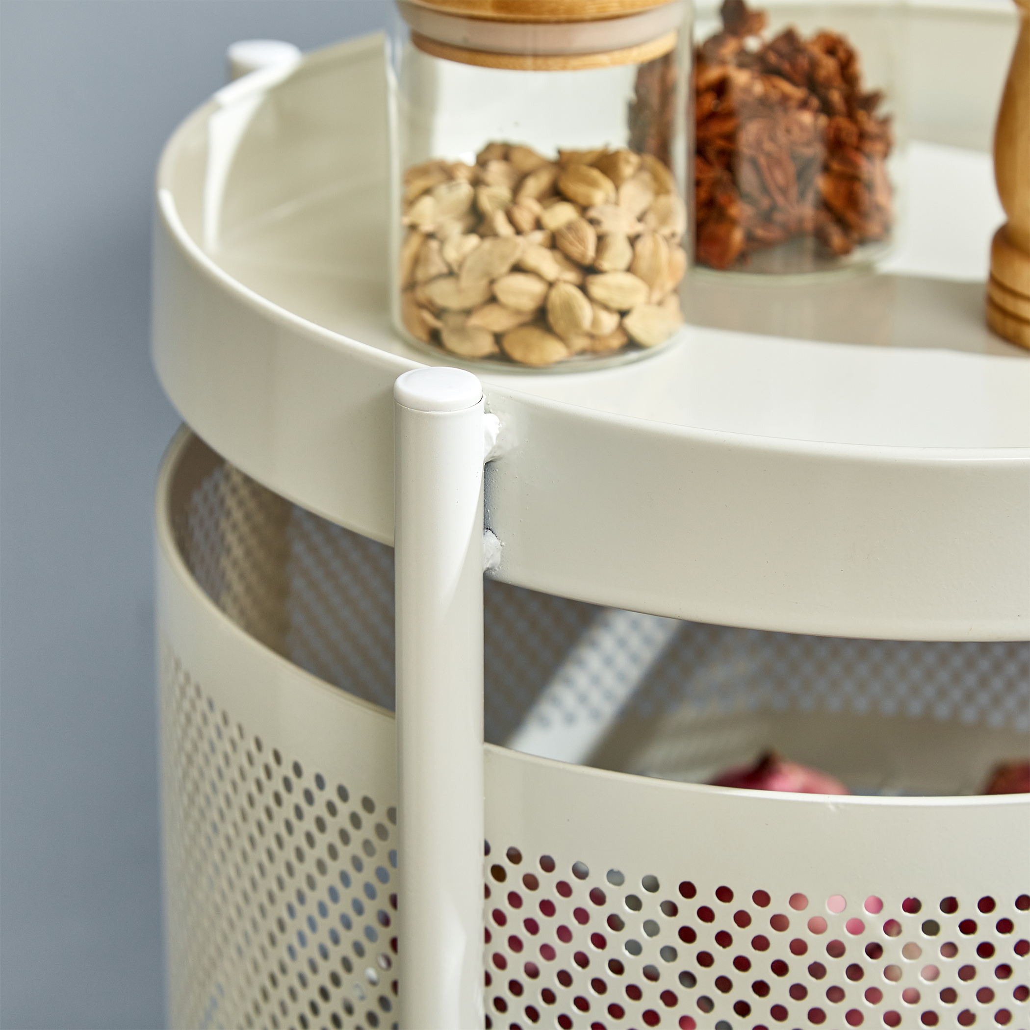 Corsica Tranzit 3-Tier Trolley - White in Offwhite