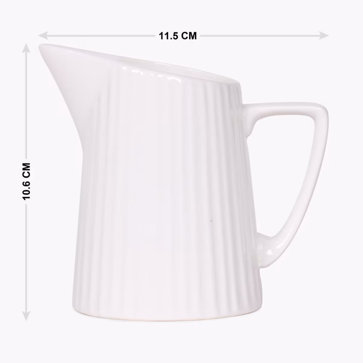 Marshmallow Porcelain Creamer Pot - 220ml in White