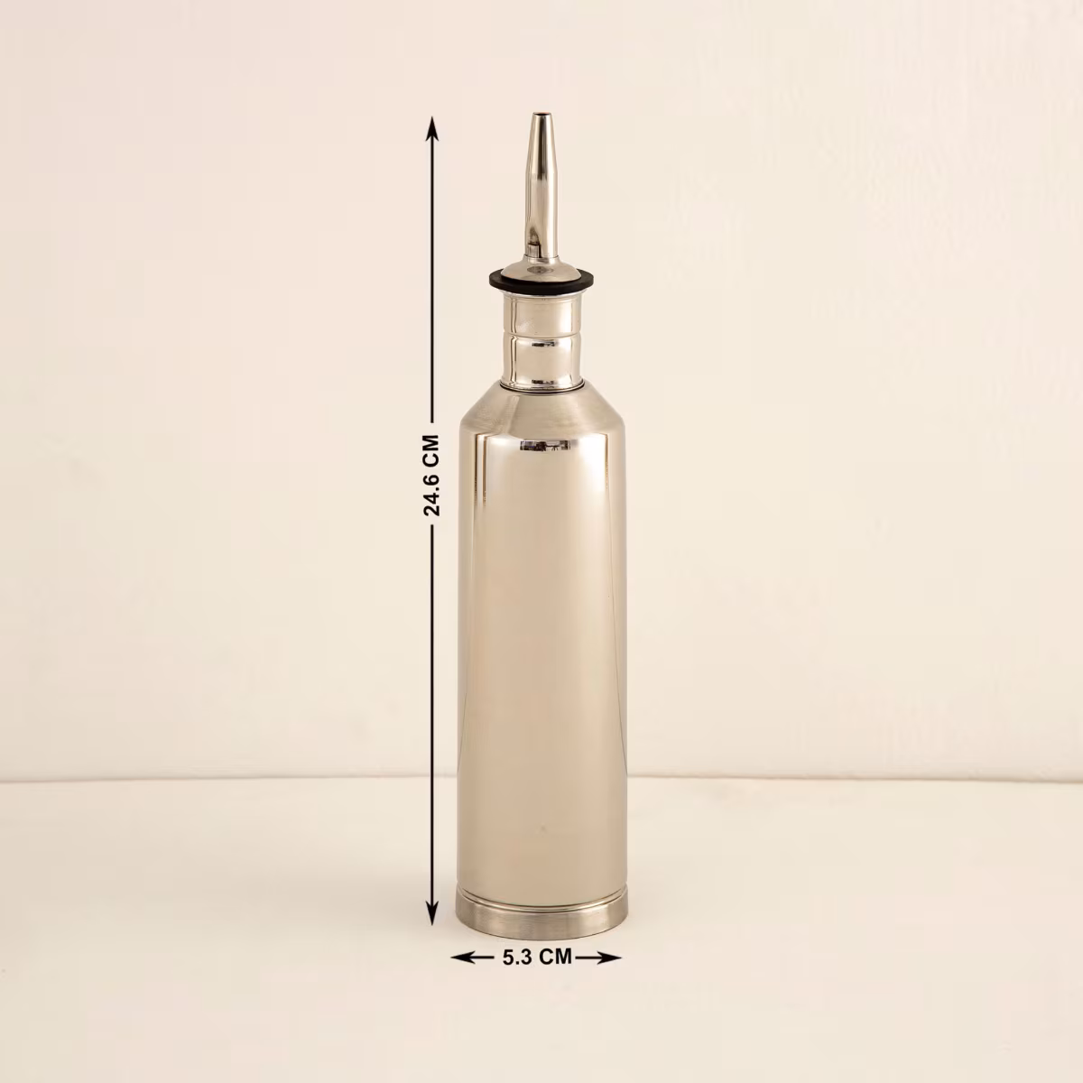 Glovia Stainless Steel Oil Pourer - 250ml in Silver