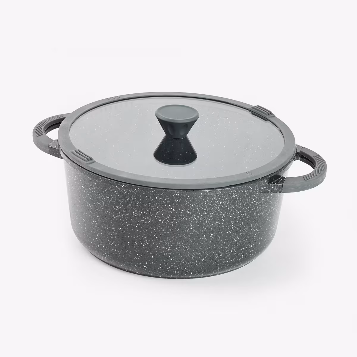 Marshmallow Adele Aluminium Non-Stick Casserole with Lid - 6.8L in Grey