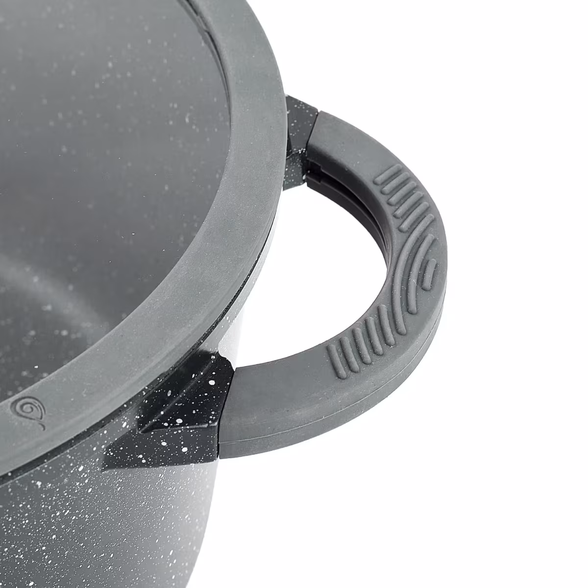 Marshmallow Adele Aluminium Non-Stick Casserole with Lid - 6.8L in Grey