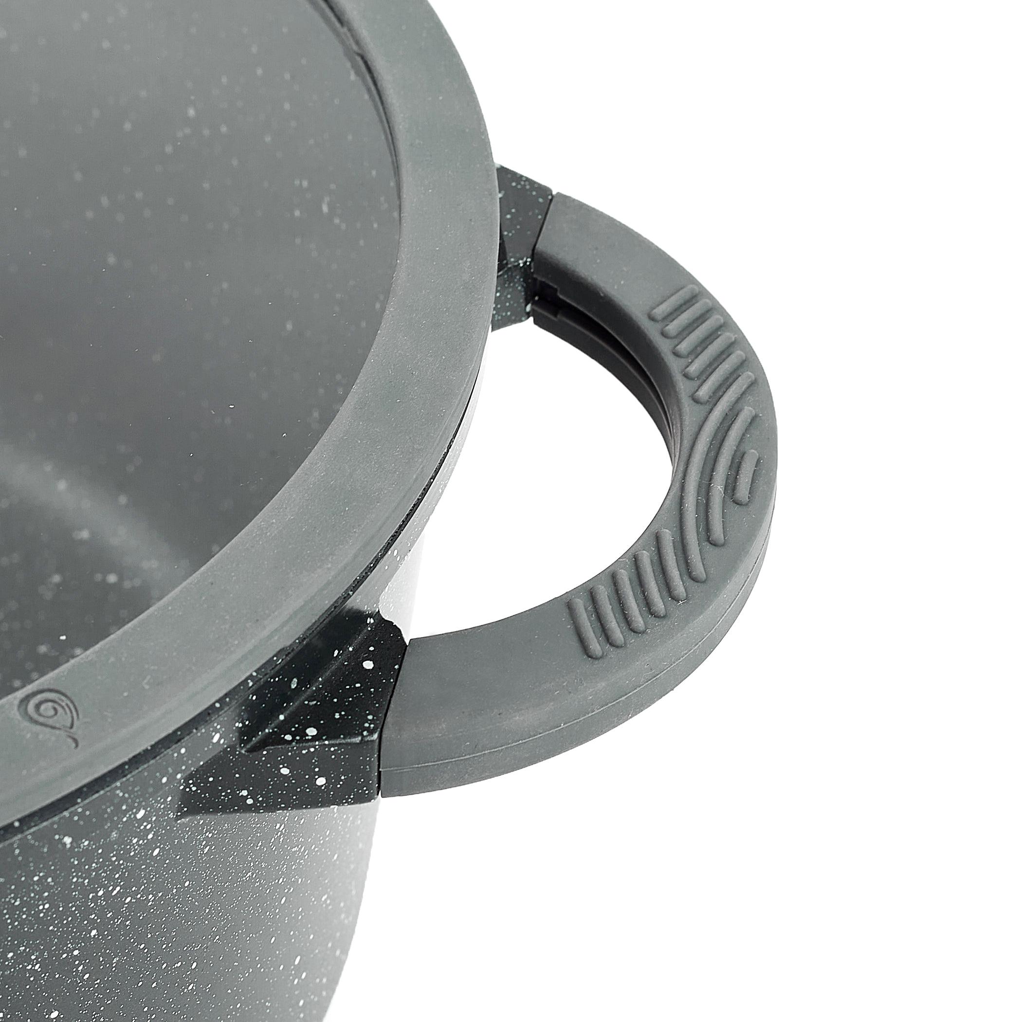 Marshmallow Adele Aluminium Non-Stick Casserole with Lid - 6.8L in Grey