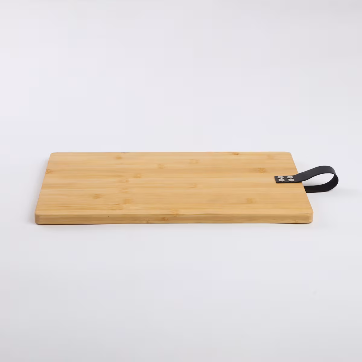 Chef Special Bamboo Chopping Board  with Leather Handle in Brown
