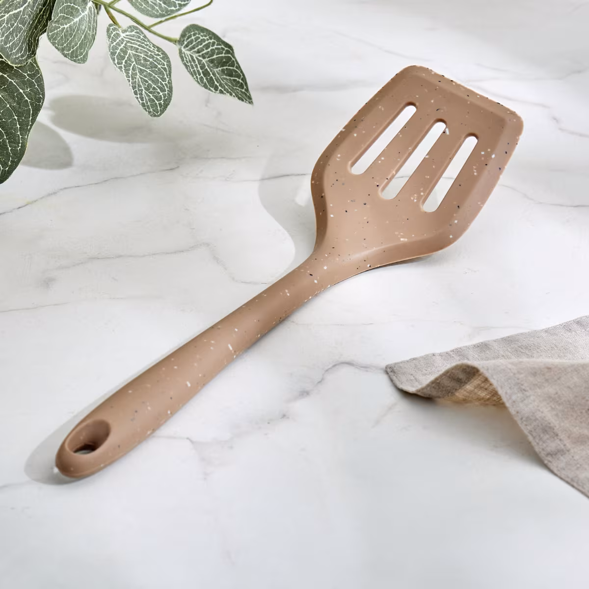 Marshmallow Aruba Silicone Slotted Turner in Beige