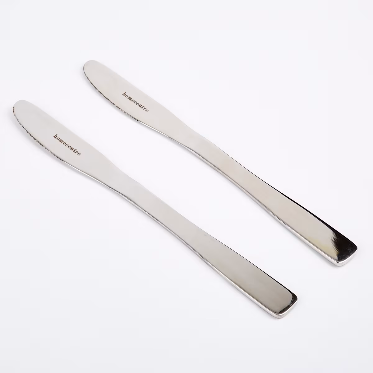 Glister Dune Set of 2 Stainless Steel Dessert Knife in Silver