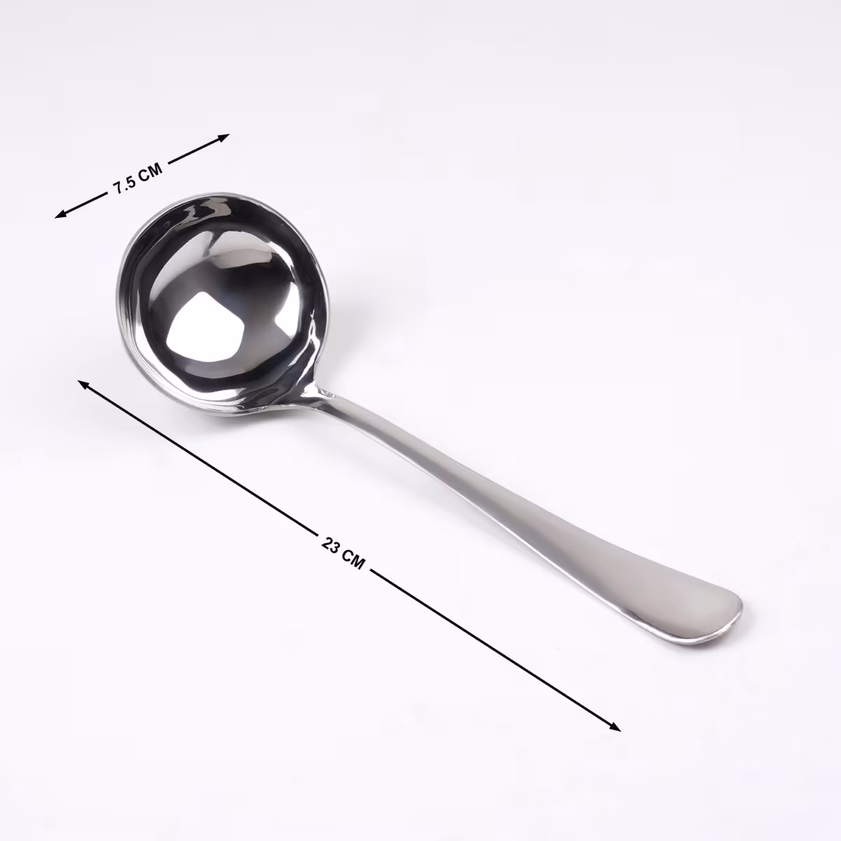 Glister Rosemary Stainless Steel Gravy Ladle in Silver