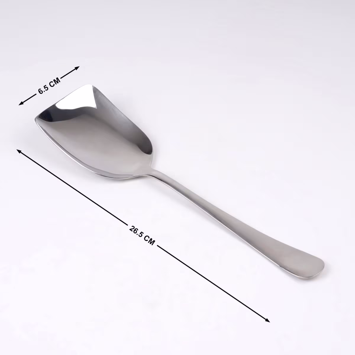 Glister Rosemary Stainless Steel Rice Spoon in Silver