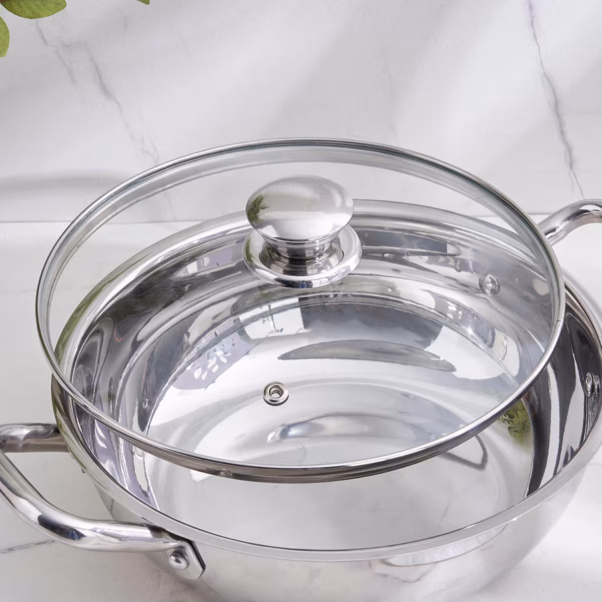 Adalyn Grit Glass Lid - 20.5cm in Transparent