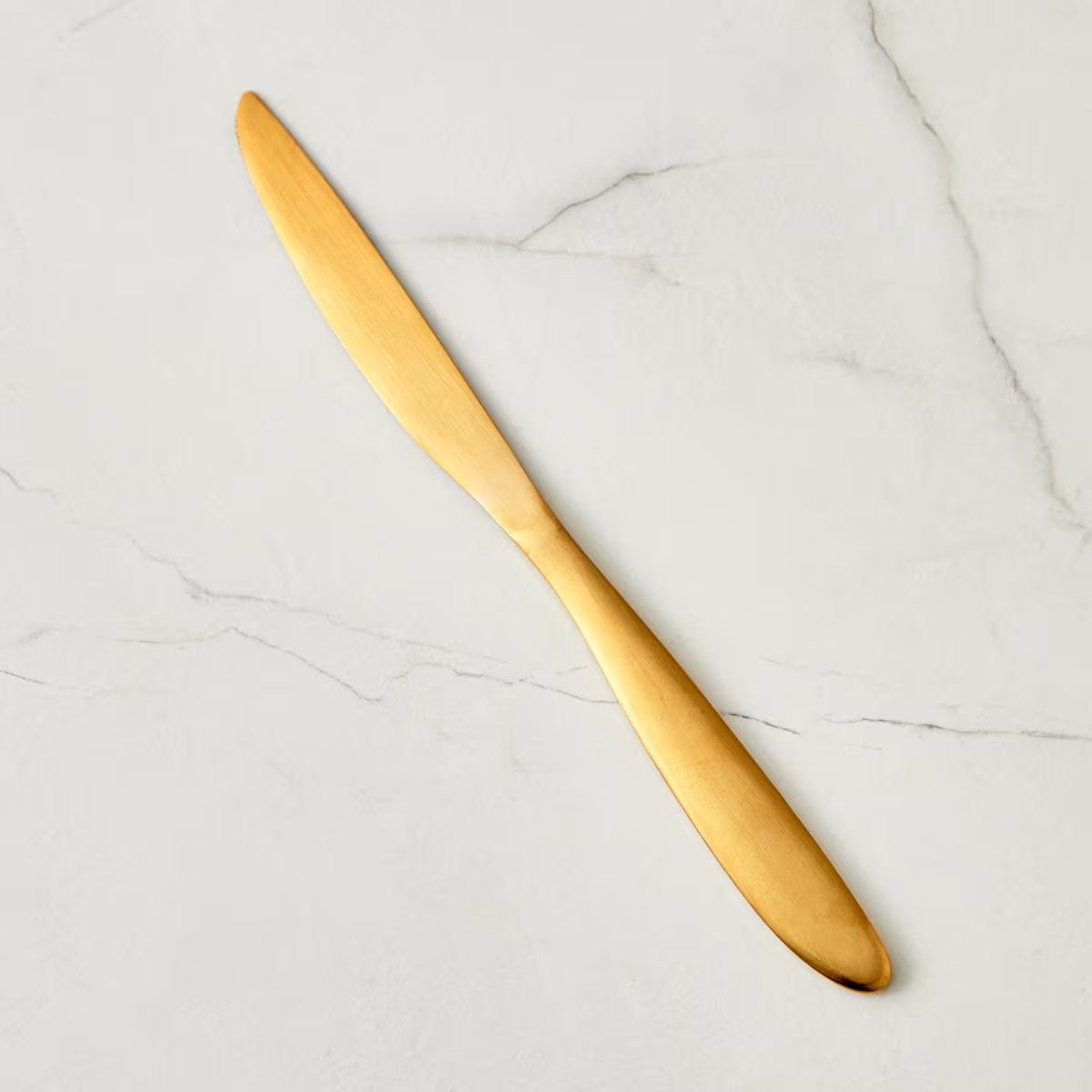 Glister Arely Set of 2 Stainless Steel Dessert Knives in Gold