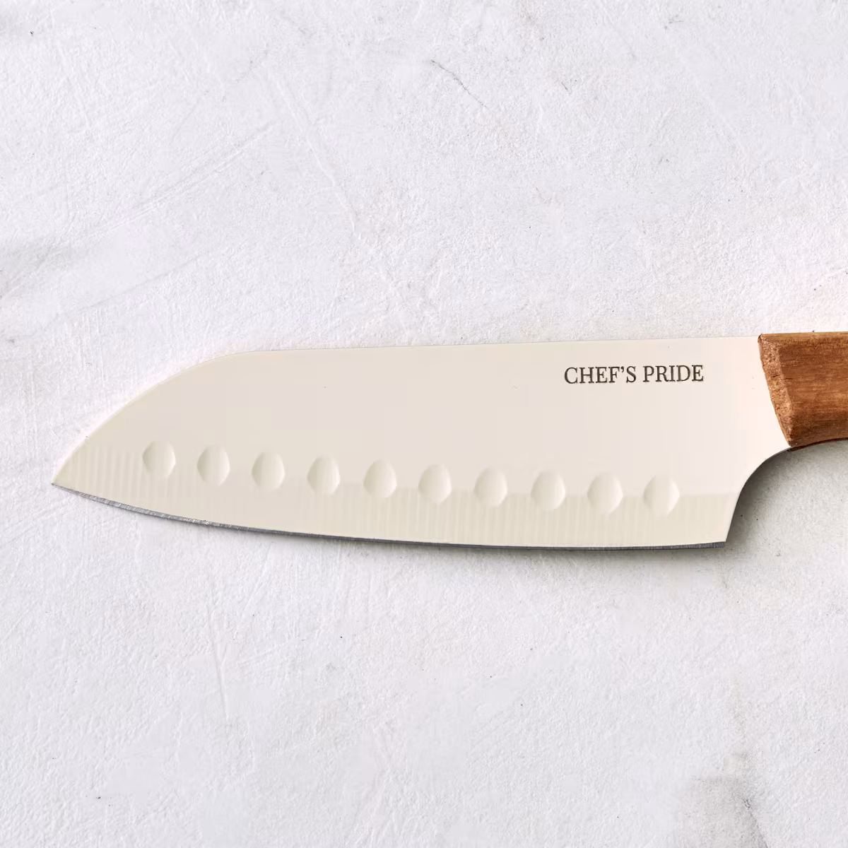Chefs Pride Hampton Stainless Steel Santoku Knife in Brown